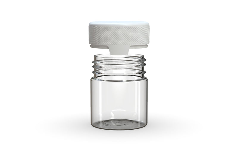 90CC/3FL.OZ/90ML Aviator CR - Container With Inner Seal & Tamper - Clear Natural With Opaque White Lid - Copackr.com