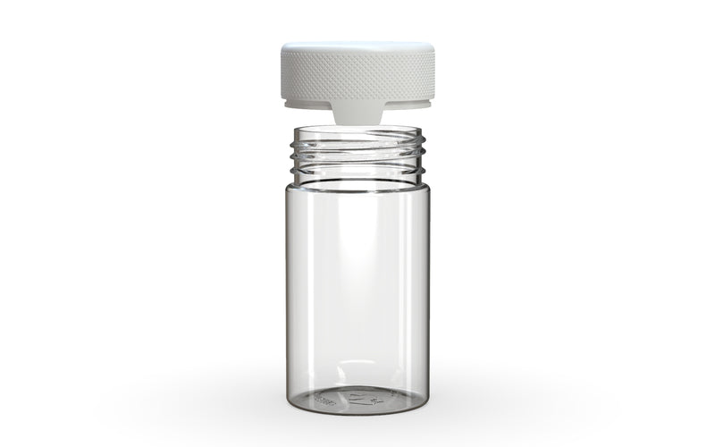 150CC/5FL.OZ/150ML Aviator CR - Container With Inner Seal & Tamper - Clear Natural With Opaque White Lid - Copackr.com