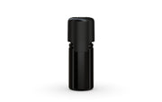 Aviator 10ML Bottle With Inner Seal & Tamper Evident Breakoff Band - Opaque Black Bottle / Opaque Black Cap - Copackr.com