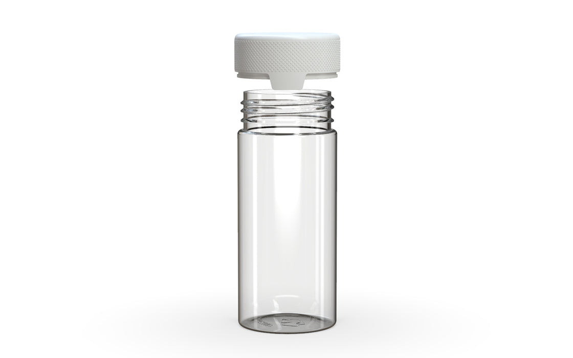240CC/8FL.OZ/240ML Aviator CR - Container With Inner Seal & Tamper - Clear Natural With Opaque White Lid