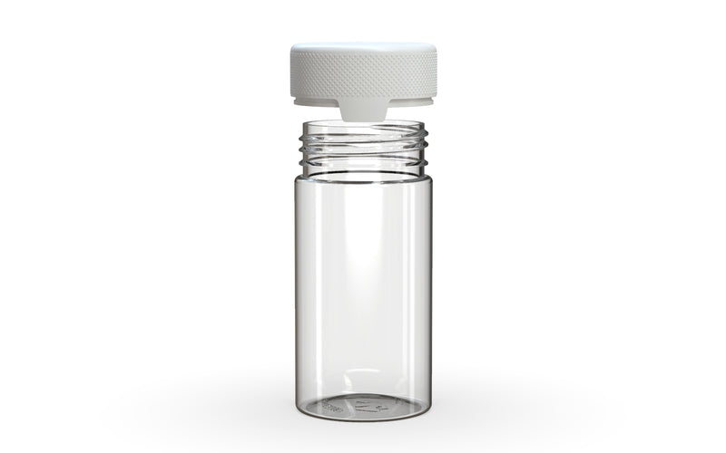 180CC/6FL.OZ/180ML Aviator CR - Container With Inner Seal & Tamper - Clear Natural With Opaque White Lid - Copackr.com