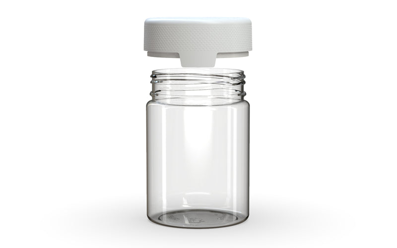 650CC/21.5FL.OZ/650ML Aviator CR - XL Container With Inner Seal & Tamper - Clear Natural With Opaque White Lid - Copackr.com