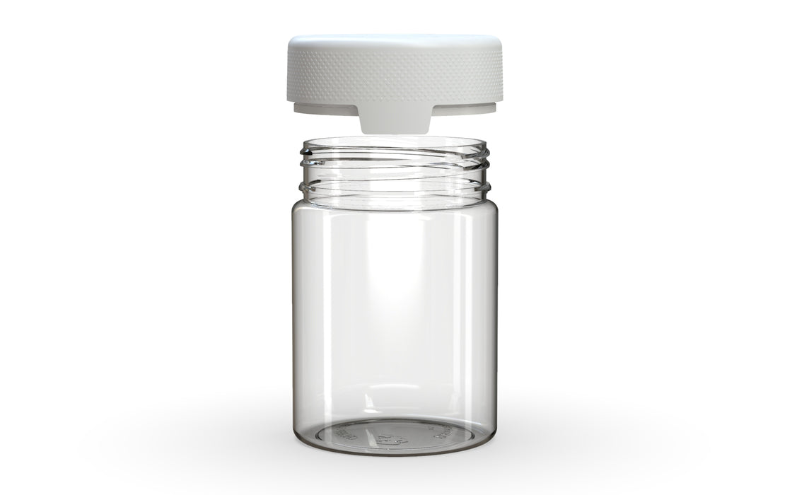 650CC/21.5FL.OZ/650ML Aviator CR - XL Container With Inner Seal & Tamper - Clear Natural With Opaque White Lid