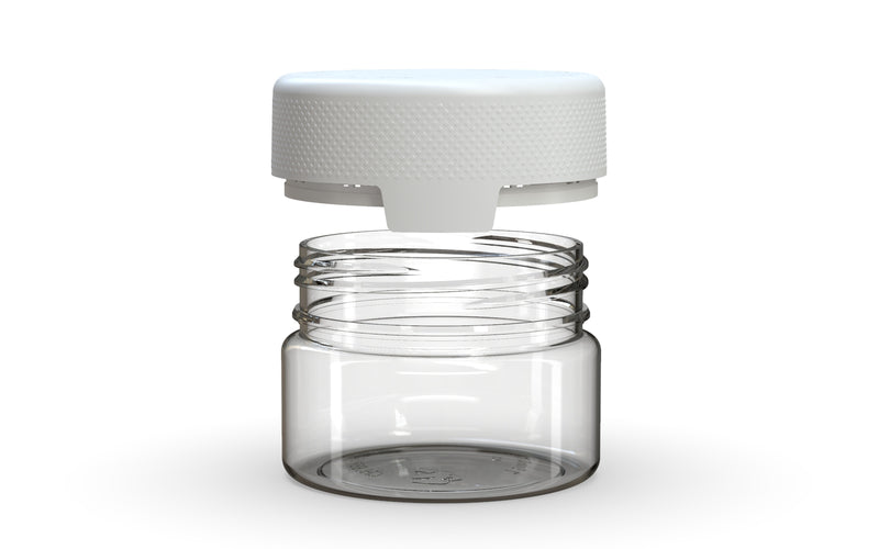 220CC/7.5FL.OZ/220ML Aviator CR - XL Container With Inner Seal & Tamper - Clear Natural With Opaque White Lid - Copackr.com