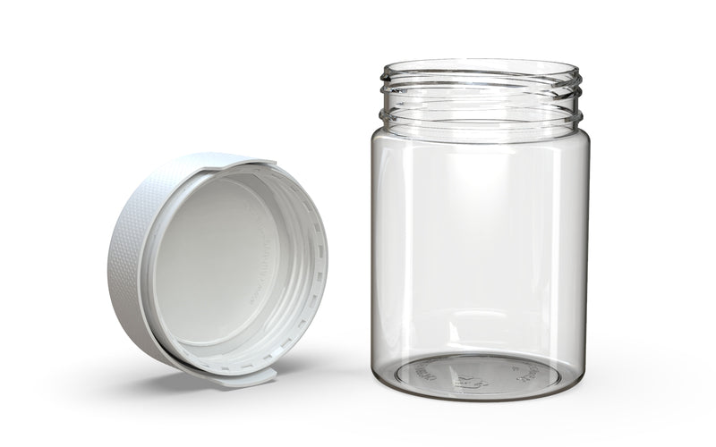 650CC/21.5FL.OZ/650ML Aviator CR - XL Container With Inner Seal & Tamper - Clear Natural With Opaque White Lid - Copackr.com