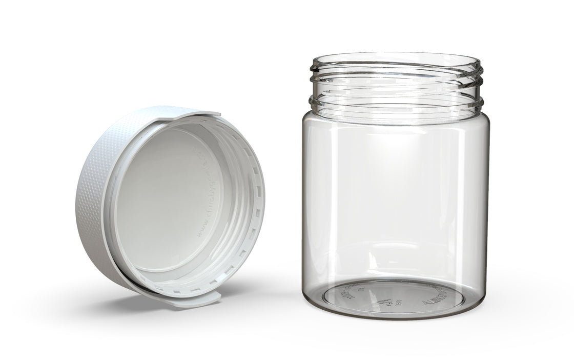 550CC/18.5FL.OZ/550ML Aviator CR - XL Container With Inner Seal & Tamper - Clear Natural With Opaque White Lid