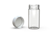 180CC/6FL.OZ/180ML Aviator CR - Container With Inner Seal & Tamper - Clear Natural With Opaque White Lid - Copackr.com