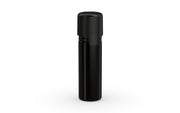 Aviator 16.5ML Bottle With Inner Seal & Tamper Evident Breakoff Band - Clear Natural Bottle / Opaque Black Cap - Copackr.com