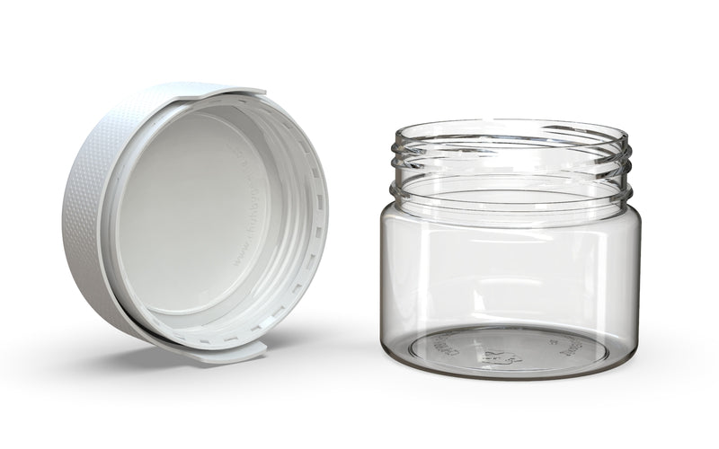 300CC/10FL.OZ/300ML Aviator CR - XL Container With Inner Seal & Tamper - Clear Natural With Opaque White Lid - Copackr.com