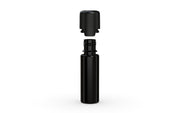 Aviator 16.5ML Bottle With Inner Seal & Tamper Evident Breakoff Band - Opaque Black Bottle / Opaque Black Cap - Copackr.com