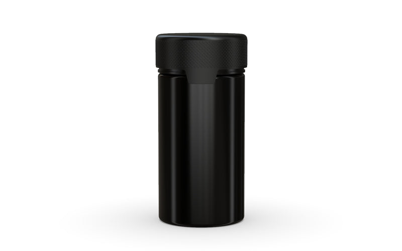 180CC/6FL.OZ/180ML Aviator CR - Container With Inner Seal & Tamper - Opaque Black With Opaque Black Lid - Copackr.com