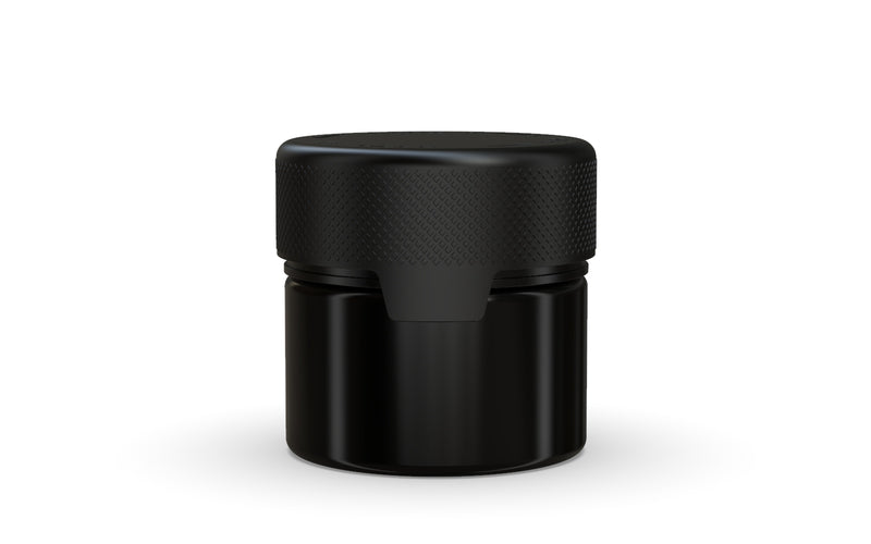 60CC/2FL.OZ/60ML Aviator CR - Container With Inner Seal & Tamper - Opaque Black With Opaque Black Lid - Copackr.com