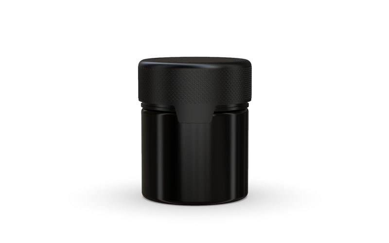 90CC/3FL.OZ/90ML Aviator CR - Container With Inner Seal & Tamper - Opaque Black With Opaque Black Lid - Copackr.com