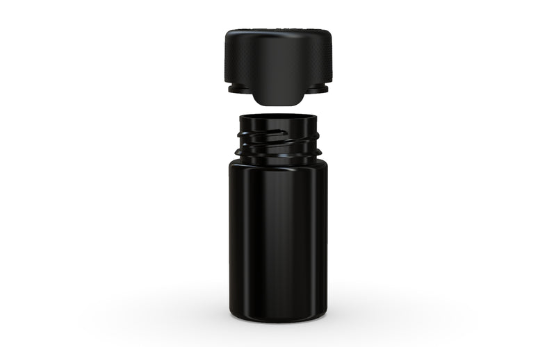 Chubby Gorilla - 60ML Mini Aviator Bottle - Opaque Black Bottle / Opaque Black Cap - Copackr.com