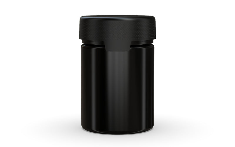 650CC/21.5FL.OZ/650ML Aviator CR - XL Container With Inner Seal & Tamper - Opaque Black With Opaque Black Lid - Copackr.com