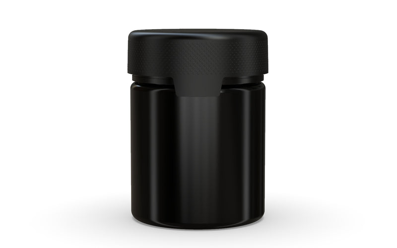 550CC/18.5FL.OZ/550ML Aviator CR - XL Container With Inner Seal & Tamper - Opaque Black With Opaque Black Lid - Copackr.com