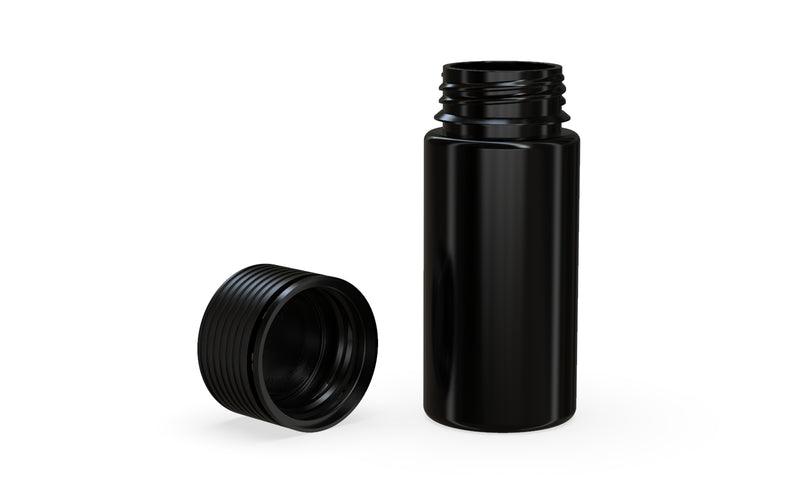 Chubby Gorilla Spiral CR 100ML unicorn bottle, opaque black bottle with opaque black child-resistant cap, multiple units