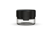 30CC/1FL.OZ/30ML Aviator CR - Container With Inner Seal & Tamper - Clear Natural With Opaque Black Lid - Copackr.com
