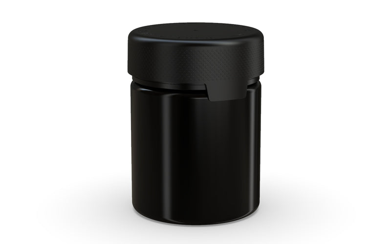 550CC/18.5FL.OZ/550ML Aviator CR - XL Container With Inner Seal & Tamper - Opaque Black With Opaque Black Lid - Copackr.com