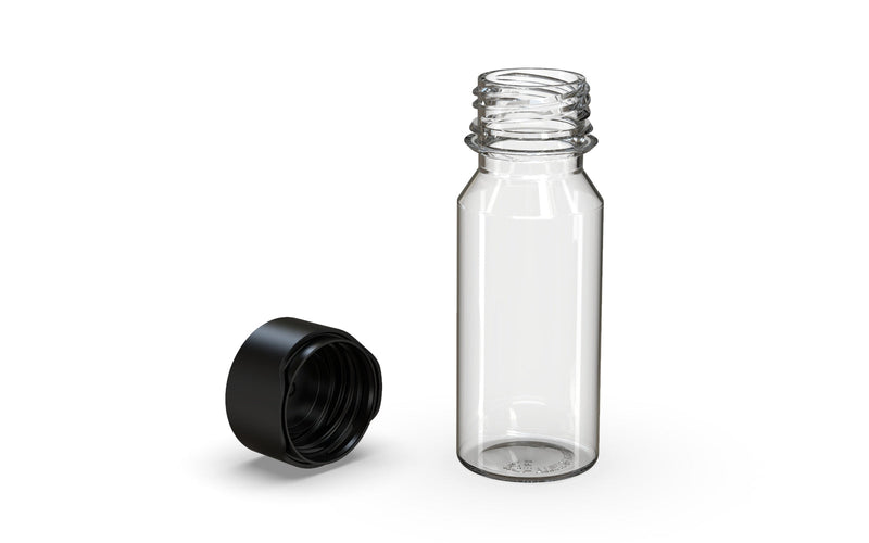 Chubby Gorilla Aviator Shot Bottle 60ml - Clear bottle & Black Cap - Copackr.com