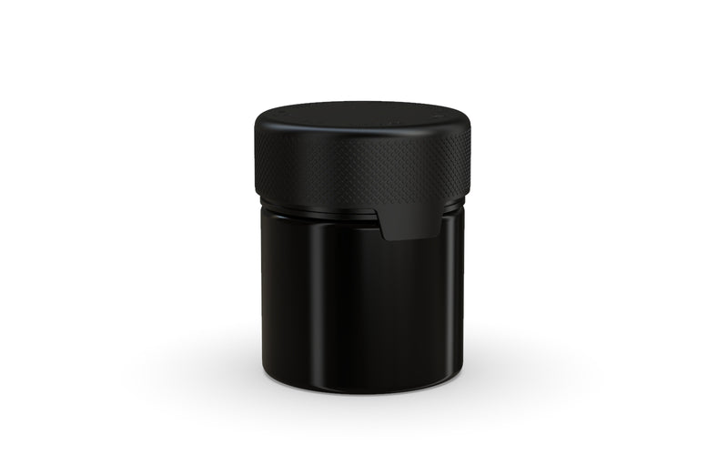 90CC/3FL.OZ/90ML Aviator CR - Container With Inner Seal & Tamper - Opaque Black With Opaque Black Lid - Copackr.com