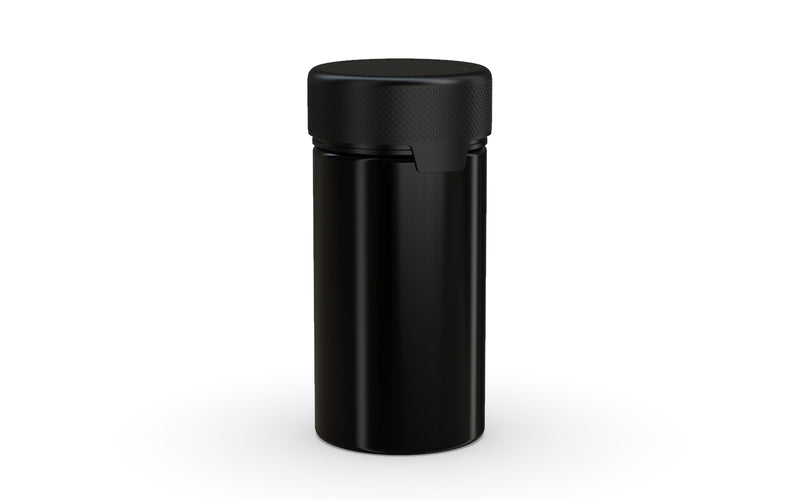 180CC/6FL.OZ/180ML Aviator CR - Container With Inner Seal & Tamper - Opaque Black With Opaque Black Lid - Copackr.com