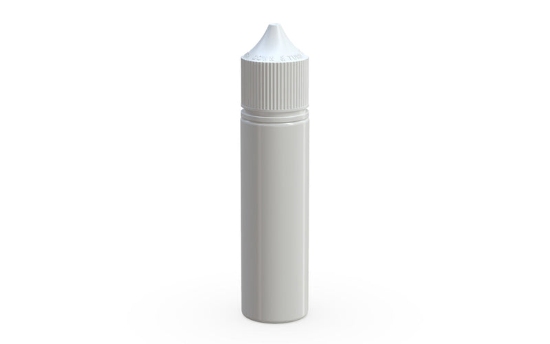 Chubby Gorilla - 60ML Unicorn Bottle - White Bottle / White Cap - V3 - With Reducer Tip - Copackr.com