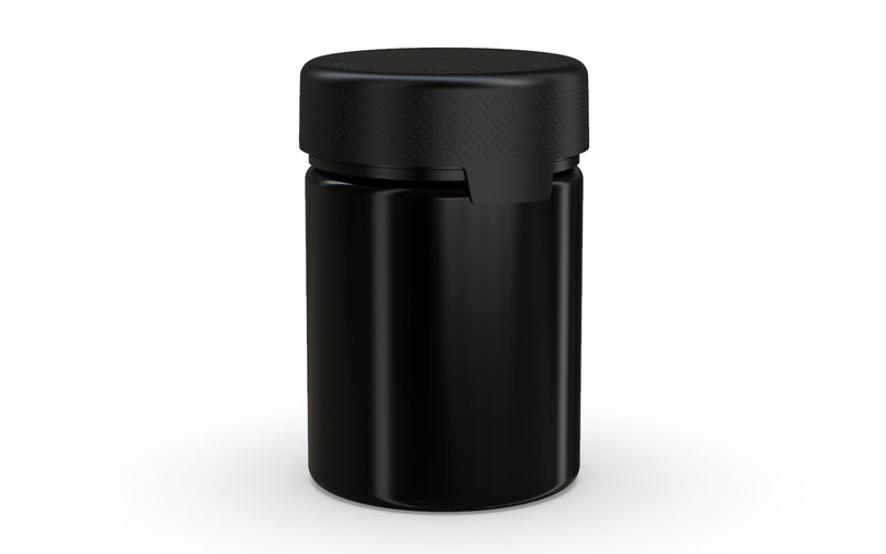 650CC/21.5FL.OZ/650ML Aviator CR - XL Container With Inner Seal & Tamper - Opaque Black With Opaque Black Lid - Copackr.com