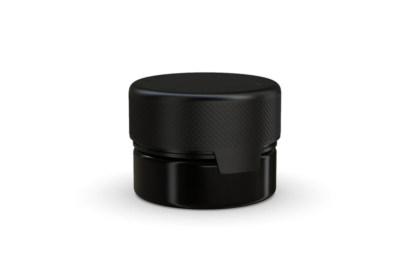 30CC/1FL.OZ/30ML Aviator CR - Container With Inner Seal & Tamper - Opaque Black With Opaque Black Lid - Copackr.com