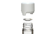Aviator CR - Tube 100MM with Inner Seal & Tamper - Clear Natural (Transparent) with Opaque White Lid - Copackr.com