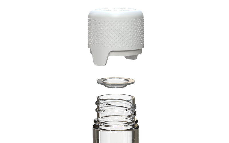 Aviator CR - Tube 100MM with Inner Seal & Tamper - Clear Natural (Transparent) with Opaque White Lid - Copackr.com