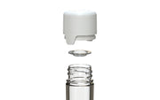 Aviator CR - Tube 120MM with Inner Seal & Tamper - Clear Natural (Transparent) with Opaque White Lid - Copackr.com