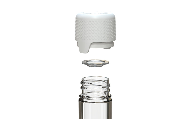Aviator CR - Tube 120MM with Inner Seal & Tamper - Clear Natural (Transparent) with Opaque White Lid - Copackr.com
