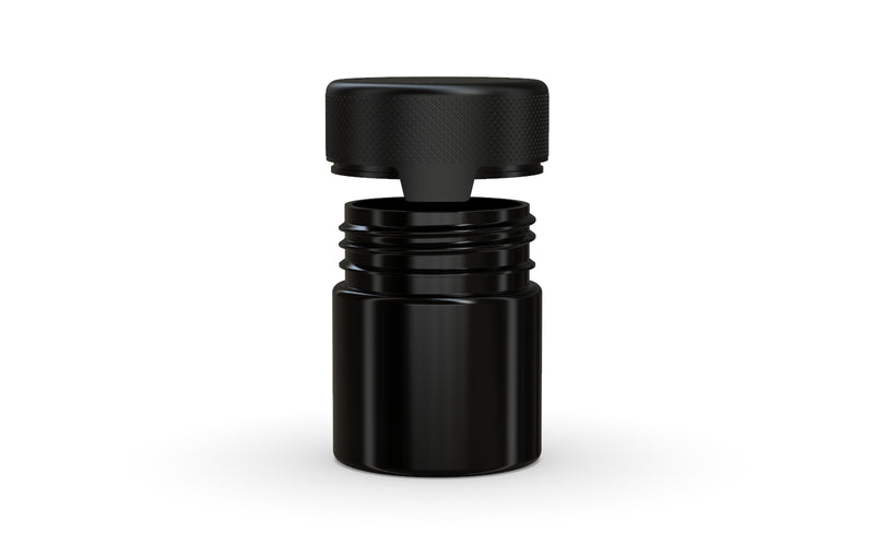 90CC/3FL.OZ/90ML Aviator CR - Container With Inner Seal & Tamper - Opaque Black With Opaque Black Lid - Copackr.com