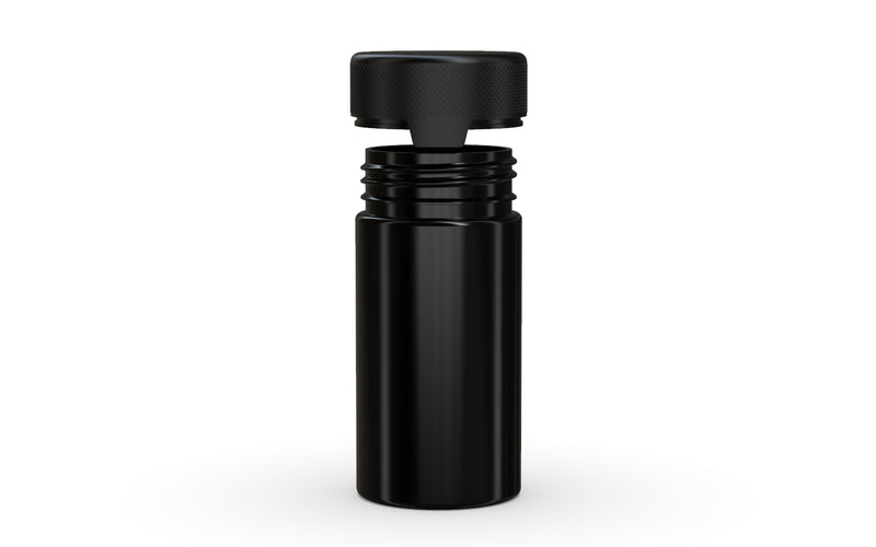 180CC/6FL.OZ/180ML Aviator CR - Container With Inner Seal & Tamper - Opaque Black With Opaque Black Lid - Copackr.com