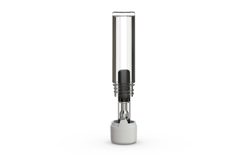 510 Cartridge Aviator CR Container Flat Top - Clear Natural With Opaque White Lid - Copackr.com