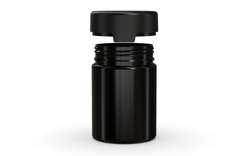 650CC/21.5FL.OZ/650ML Aviator CR - XL Container With Inner Seal & Tamper - Opaque Black With Opaque Black Lid - Copackr.com