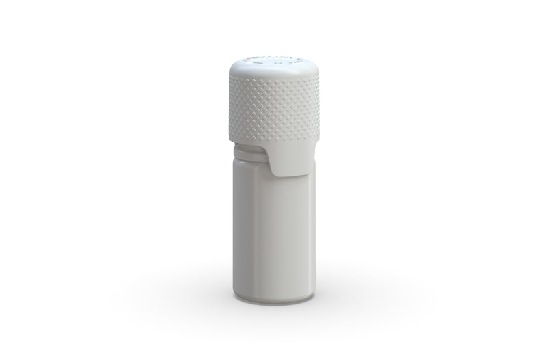 Aviator 10ML Bottle With Inner Seal & Tamper Evident Breakoff Band - Opaque White Bottle / Opaque White Cap - Copackr.com