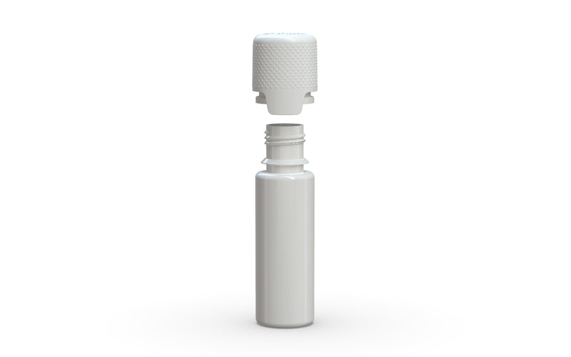 Aviator 16.5ML Bottle With Inner Seal & Tamper Evident Breakoff Band - Opaque White Bottle / Opaque White Cap - Copackr.com