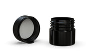 60CC/2FL.OZ/60ML Aviator CR - Container With Inner Seal & Tamper - Opaque Black With Opaque Black Lid - Copackr.com