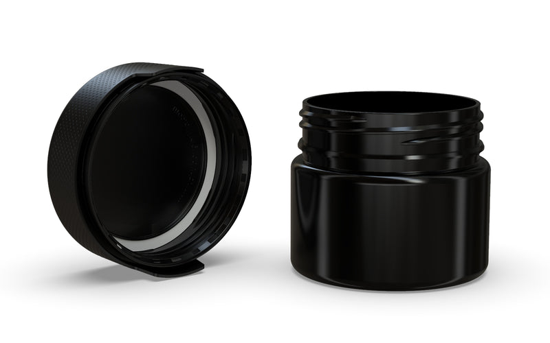 300CC/10FL.OZ/300ML Aviator CR - XL Container With Inner Seal & Tamper - Opaque Black With Opaque Black Lid - Copackr.com