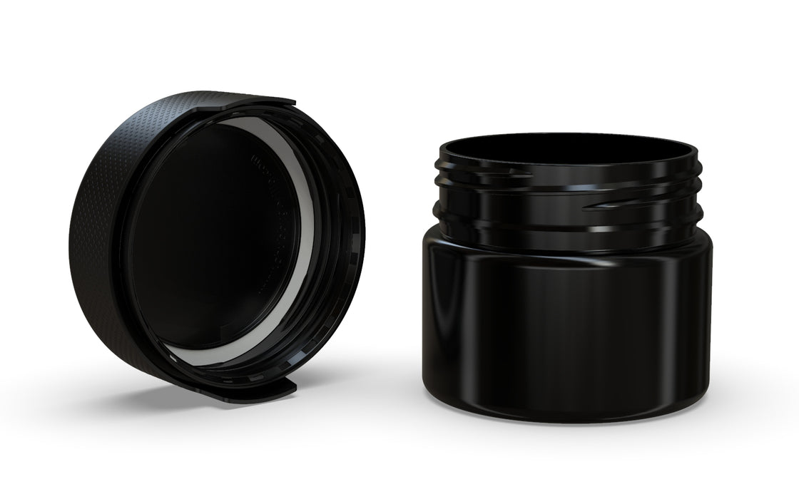 300CC/10FL.OZ/300ML Aviator CR - XL Container With Inner Seal & Tamper - Opaque Black With Opaque Black Lid