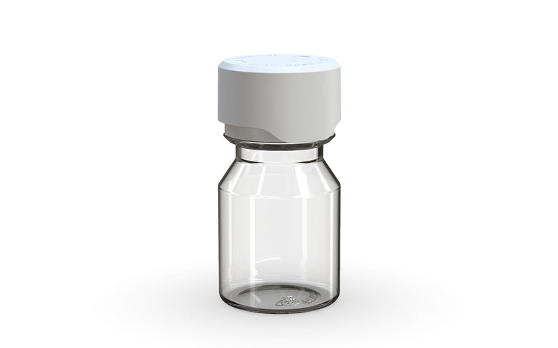 Chubby Gorilla Aviator Shot Bottle 30ml - Clear bottle & White Cap - Copackr.com
