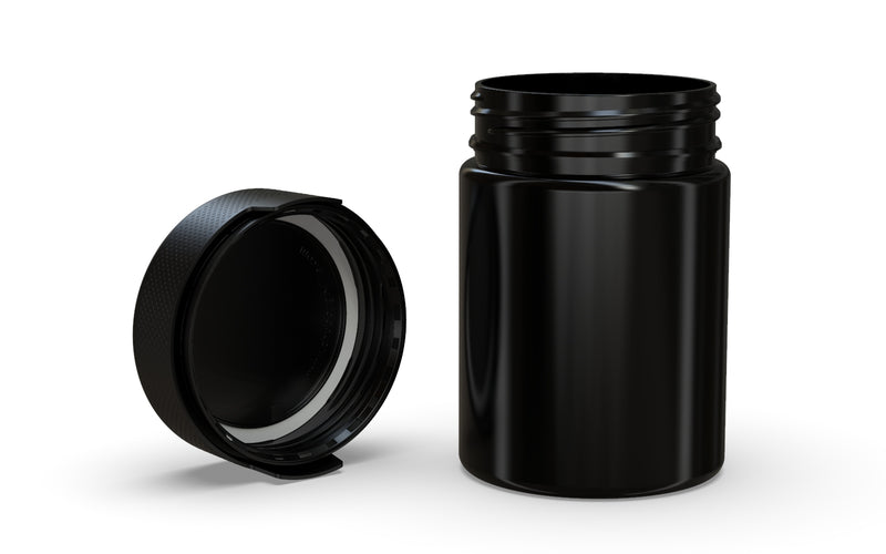 650CC/21.5FL.OZ/650ML Aviator CR - XL Container With Inner Seal & Tamper - Opaque Black With Opaque Black Lid - Copackr.com