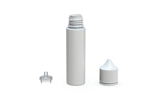 Chubby Gorilla - 60ML Unicorn Bottle - White Bottle / White Cap - V3 - With Reducer Tip - Copackr.com