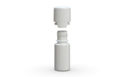 Aviator 10ML Bottle With Inner Seal & Tamper Evident Breakoff Band - Opaque White Bottle / Opaque White Cap - Copackr.com