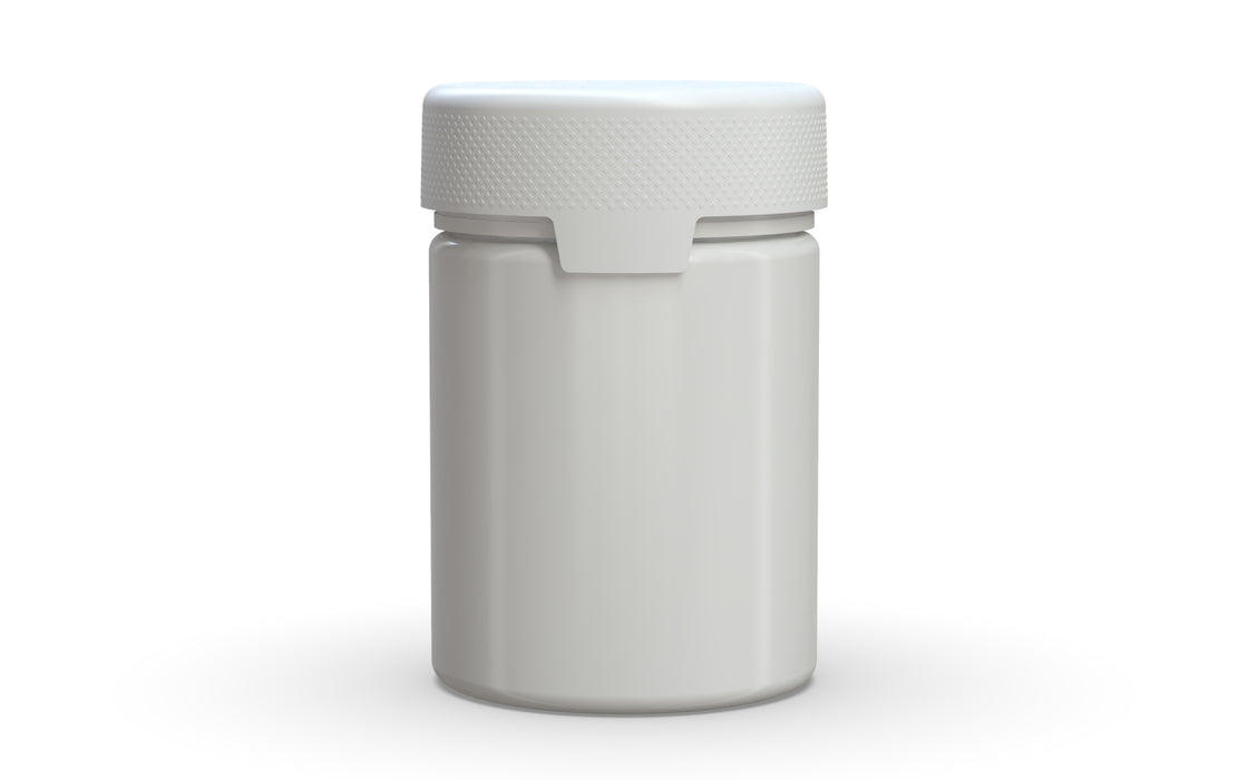 650 CC/21,5 FL.OZ/650 ML Aviator CR – XL-Behälter mit Innendichtung & Tamper – Undurchsichtiges Weiß mit undurchsichtigem weißen Deckel