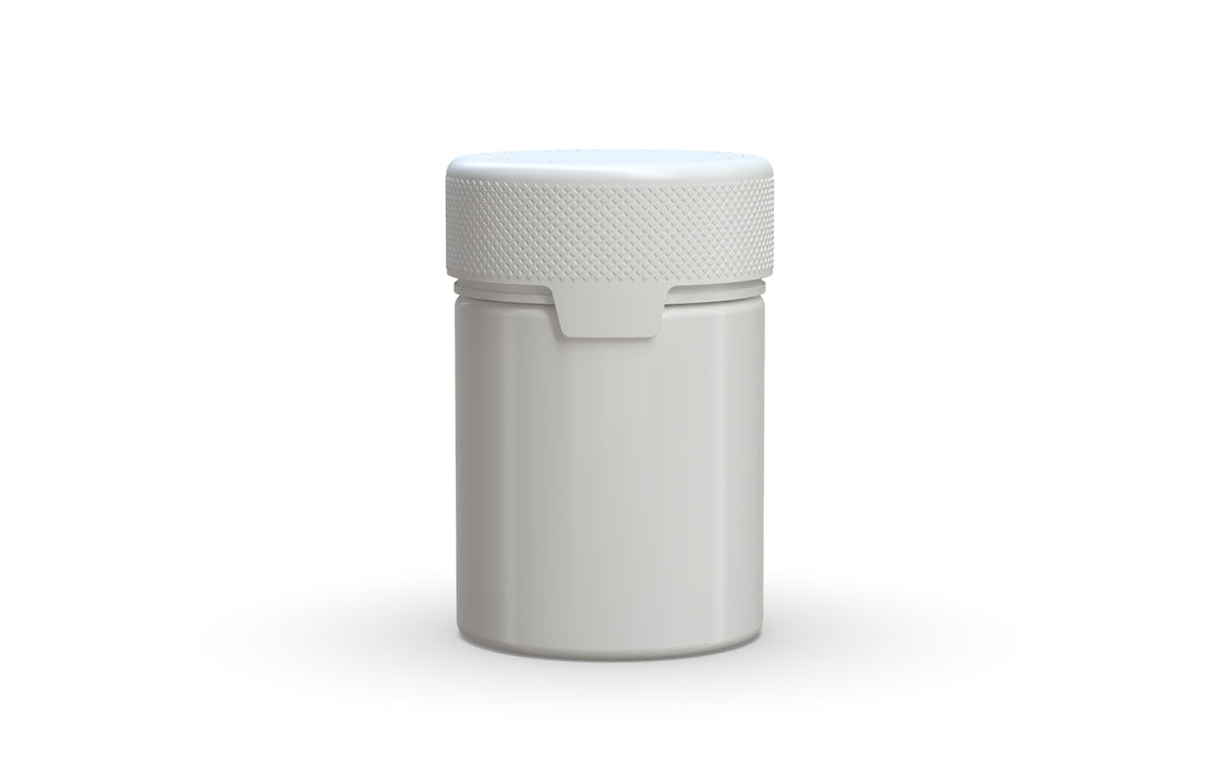 120CC/4OZ/120ML Aviator CR - Container With Inner Seal & Tamper - Opaque White With Opaque White Lid