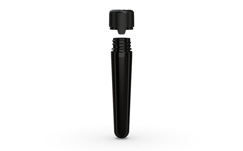 Aviator CR - Tube 100MM with Inner Seal & Tamper - Opaque Black with Opaque Black Lid - Copackr.com