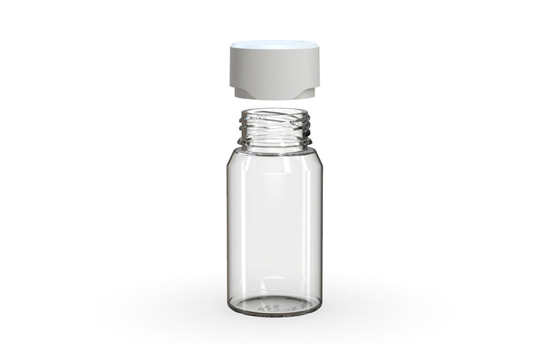Chubby Gorilla Aviator Shot Bottle 60ml Mini - Clear bottle & White Cap - Copackr.com